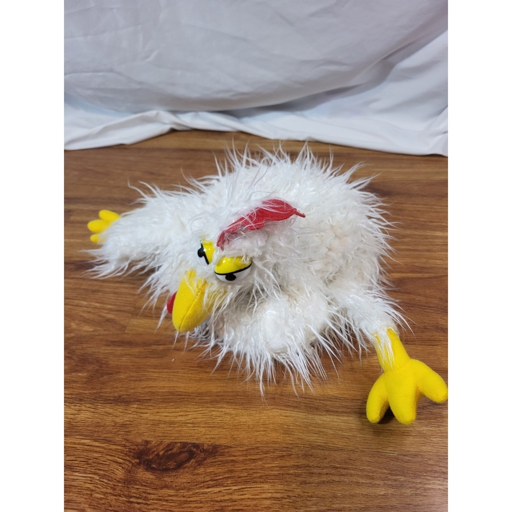 Elope White Shaggy Chicken Hat Grumpy Bird Novelty Costume Adjustable Adult/Kids